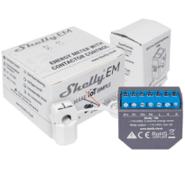 Shelly EM + 50A - WiFi 2.4 GHz IEEE802.11 b/g/n - Medidor de consumo - Suporta 110-230 V - Ideal para habitação - Compatível com Alexa e Google
