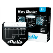 Shelly Wave Shutter - Z-Wave / Requer Z-Wave HUB - Qubino -  Interruptor inteligente para persianas - Suporta 110-240 V - Medidor de consumo - Compatível com Alexa e Google