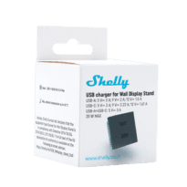 Shelly USB charger for Wall Display Stand Black - Carregador USB-A e USB-C - Compatibilidade com Shelly Wall Display Stand - Cor Preta