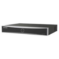 Hikvision gravador NVR 4 CH IP gama PRO - Resolução máxima 12 Mpx - AcuSearch | AcuSense | Reconhecimento facial - AcuSeek, pesquisa baseada em texto até 4CH - Áudio | Alarmes | 1 HDD - Largura de banda 40 Mbps