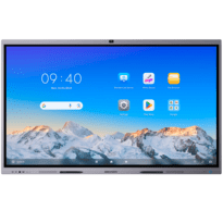 Monitor interativo 75" - Resolução 4K - Android 13 - Certificação EDLA - 8 GB RAM e 128 GB ROM - Array de microfone e câmara