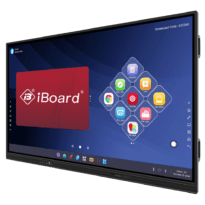 Ecrã interativo IBOARD 55'' 4K - Resolução 3840x2160 - Entradas HDMI, VGA, DP, Type-C, LAN, USB, OPS - Ângulo de visão 178º - Altifalantes integrados - Android 13.0