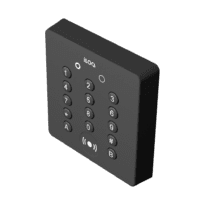 Leitor de acesso - Acesso por cartão MF, NFC e PIN - Indicador LED e acústico - RS485 - Compatível com os módulos de porta iLOQ - Apto para exterior IP54
