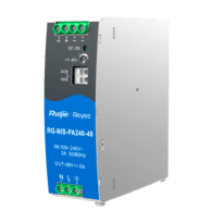 Fonte de alimentação industrial - Saída DC 48 V 5 A / 240 W - 2 saídas DC - Voltagem entrada 100 V ~ 240 V - 128.8 (Al) x 41 (Lg) x 110 (Fd) mm - Montagem em carril DIN