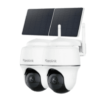Reolink Camara WiFi a Batería (2 Pack) - 3MP (2304 x 1296) - Panel Solar 3W - Detección PIR Humanos / Vehículos - Audio Bidireccional / Ranura MicroSD - Apta para exterior