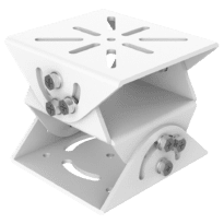 Suporte de poste - Adequado para uso interior/exterior  - Cor branco - 115 x 103 x 100 mm