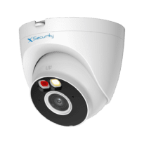 X-Security Câmara IP Turret Wi-Fi - Resolução 5 Megapixel (2880x1620) - Lente 2.8 mm | Alarme dissuasor - Dual Light alcance 30 m - Classificação de humano e veículo - MicroSD IP67 | Wi-Fi 6 | Microfone e altifalante