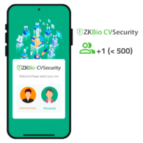 Licencia APP de ZKBio CVSecurity - 1 APP de usuario adicional (hasta 500 usuarios) - Apertura con códigos QR dinámicos - Apta para Android y iOS - Necesaria licencia de accesos ZK-SOF-BIOCV-x - Acumulable a MBAPP-N-PERSONNEL-ADDON
