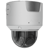 Cámara Superior IP Domo 8 Megapíxel Ajax - 1/1.8" Progressive Scan CMOS - Lente varifocal motorizada 2.8~12 mm - IR 40m | Luz Blanca 25 m | PoE 802.3at/af - TrueWDR | Detección de movimiento | IA - Color blanco