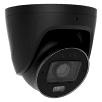 Cámara IP Turret 5 Megapíxel Ajax - 1/2.7" Progressive Scan CMOS - Lente varifocal motorizada 2.8~12 mm - IR 60 m | Luz blanca 40 m |  PoE 802.3at/af - 120 dB TrueWDR | Detección de movimiento | IA -  MicroSD hasta 256GB | Color Negro