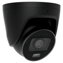 Cámara IP Turret 8 Megapíxel Ajax - 1/2.8" Progressive Scan CMOS - Lente varifocal motorizada 2.8~12 mm - IR 60 m | Luz blanca 40 m |  PoE 802.3at/af - 120 dB TrueWDR | Detección de movimiento | IA -  MicroSD hasta 256GB | Color Negro