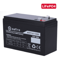 Bateria recarregável - Lítio LiFePO4 - Tensão 12V - Capacidade 9Ah - 3000 ciclos - 151 (largura) x 97 (Altura) x 65 (Fundo) mm / 1.05Kg