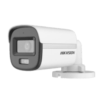 Hikvision Câmara Bullet 4en1 - Resolução 2 Mpx (1920x1080) - Lente 2.8 mm - Luz branca alcance 20 m - ColorVu: imagem a cores 24 horas - Impermeável IP67