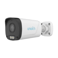 Câmara Bullet IP Uniview - Uniarch - 4 MP | Lente 4 mm - IR 30 m | Luz branca 15 m - Deteção de corpo humano 2.0 - PoE | DWDR | IP67 - Microfone integrado