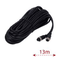 Cable para cámaras IP - Conector M12 aviación - 6 Pines - Longitud 13m - Macho - Hembra