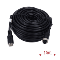 Cable para cámaras IP - Conector M12 aviación - 6 Pines - Longitud 15m - Hembra - Hembra