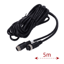 Cable para cámaras IP - Conector M12 aviación - 6 Pines - Longitud 5m - Hembra - Hembra