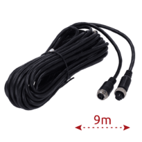 Cable para cámaras IP - Conector M12 aviación - 6 Pines - Longitud 9m - Hembra - Hembra