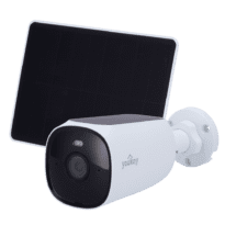Youkey Câmara com Painel Solar - 4 MP | 2.2 mm | IV 10 m - Bateria 10000 mAh | Painel 3 W - Deteção de corpos humanos | Deteção de veículos - Dissuasão ativa | Luz branca e altifalante - Wi-Fi | Microfone | Altifalante | microSD | IP67