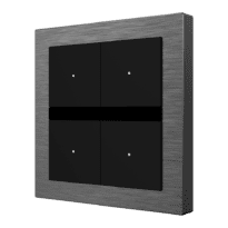 Interruptor inteligente - KNX - 4 botones físicos con LEDs - Pantalla OLED para etiquetado - Alimentación 21-30 DC por bus - Sensores ambientales
