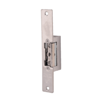 Abreportas elétrico em aço inoxidável Dorcas - Para porta única : trinco regulável - Modo abertura Fail Secure (NO) - Força de retenção 330 kg - Alimentação AC/DC 8-12V | Memória