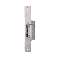 Abreportas elétrico em aço inoxidável Dorcas - Para porta única : trinco regulável - Modo abertura Fail Secure (NO) - Força de retenção 330 kg - Fonte de alimentação CA/CC 8-12V - Passagem livre