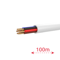 6 condutores de sinal  - Condutor de cobre nu (99,95%) 
 - Revestimento em PVC de grande flexibilidade 
 - Bobine de 100 metros 
 - RCP Eca 
 - Mínima perda