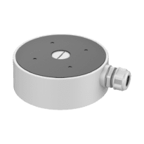 Caixa de conexões - Para câmaras dome - Apto para uso exterior - Instalação em tecto ou parede - Cor branca 55 (A) x 160 (Ø) mm - Passador de cabos