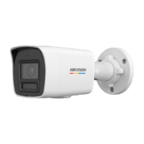 Hikvision câmara IP Bullet gama VALUE ColorVu3.0 - Resolução 4 MPx | PoE IEEE802.3af - ColorVu3.0: imagem a cores HIKAI-ISP F1.0 1/1.8" - 2.8 mm | Microfone | Luz híbrida até 30m - Detecção de movimento 3.0 - IP67