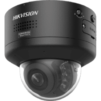 Hikvision cámara Domo IP gama PRO 6 MPx - Lente varifocal motorizada 2.8~12 mm - Sirena y luz disuasoria | Micrófono dual array - PoE+ | Audio | Alarmas | ColorVu 3.0 | AcuSense - Luz híbrida 40m | Detección de movimiento 2.0 - Reconocimiento facial | IP67 | IK10 | NEMA 4X