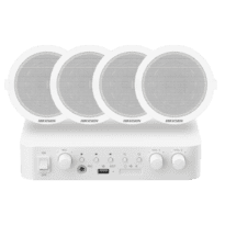 Kit de áudio - Amplificador 60 W - 4 x Altifalantes de teto - Potência (8 ): 6 W