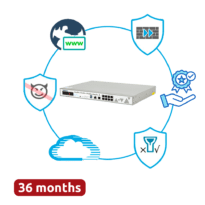 Hillstone Networks Bundle - Hardware + 36 meses de serviços completos - Portas 8xGE (inclui 1 para bypass) - 5Gbps FW / 2Gbps NGFW Throughput - Fonte de alimentação redundante Dual AC - Inclui IPS, AV, URL, QoS, IPR, C2 e Sandbox