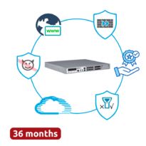 Hillstone Networks Bundle - Hardware + 36 meses de serviços completos - Portas 8xSFP + 8xGE (inclui 2 pares de bypass) - 16Gbps FW / 5Gbps NGFW Throughput - Fonte de alimentação redundante Dual AC - Ranhura de expansão para módulos 10G/GE