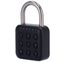 Cadeado inteligente Bluetooth - Abertura através de PIN e APP - Capacidade de 200 palavras-passe - Diâmetro do arco de 6 mm - Alimentação com baterias CR2023 - Apto para exterior IP67