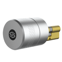 Fechadura inteligente Bluetooth Safire - Cilindro motorizado europeu 35x35 mm - Usuários convidados sem estar por perto - Vivendas vazias, familiares e de aluguer - Chave física para abertura manual - App gratuita Cloud Smart Lock