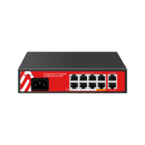 Safire Switch Hi-PoE - 8 Portas FE PoE + 2 Uplink RJ45 - Híbrido 8x10/100Mbps + 2x10/100/1000Mbps - 6 Portas PoE+ 30W + 2 Portas Hi-PoE 60W - PoE Watchdog - Até 120W Potência PoE total
