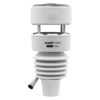 Shelly Ecowitt WS90 - Estação Meteorológica Solar 7 em 1 - Sensor piezoelétrico ultrassónico para chuva - Medição do vento por ultrassons - Sensor de radiação solar e índice de radiação ultravioleta - Alimentação solar com bateria de reserva