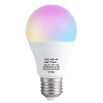 Shelly Multicolor Bulb E27 Gen3 - Paleta de 16 millones de colores configurables - Ajuste de temperatura de blanco cálido a frío - Conectividad Wi-Fi y Bluetooth nativa integrada - Soporta AC 110-240V / 800 Lúmenes - Compatible con Apple Homekit / Alexa y Google