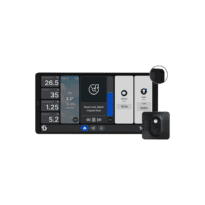 Shelly Wall Display X2 + BLU H&T Preto - Ecrã tátil 6,95" a cores para controlo - Sensor Bluetooth BLU H&T externo incluído - Wi-Fi 2,4GHz / Bluetooth  - Suporta AC 110-240V / Relé interno integrado 5A - Compatível com a Alexa e o Google