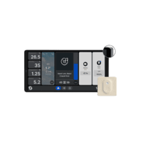 Shelly Wall Display X2 + BLU H&T Ivory - Ecrã tátil 6,95" a cores para controlo - Sensor Bluetooth BLU H&T externo incluído - Wi-Fi 2,4GHz / Bluetooth  - Suporta AC 110-240V / Relé interno integrado 5A - Compatível com a Alexa e o Google