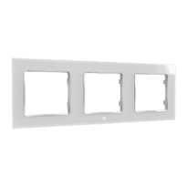 Shelly Wall Frame 3 - Moldura tripla para um visual elegante - Permite agrupar dois interruptores Shelly - Compatível com Wall Switch 1, 2 e 4 botões - Acabamento em preto brilhante de alta qualidade - Design minimalista com bordas retas
