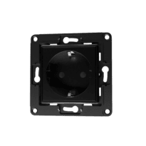 Shelly Wall Socket EU Preto - Monitorização precisa do consumo de eletricidade local - Suporta cargas de alta potência até 16A - Wi-Fi 2,4GHz / Bluetooth - Suporta corrente alternada (AC) 110-240V / tomada Schuko de segurança (Tipo F) - Compatível com a Alexa e o Google