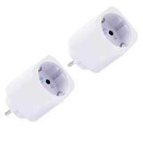 Shelly Plug PM Gen3 (Blanco) 2 Pcs - Monitoreo preciso del consumo eléctrico - Protección contra sobretensión / Schuko (F/E) - WiFi 2.4GHz / Bluetooth / Matter / Range Ext - Soporta AC 230V / 3000W / 13A - Compatible con Apple Homekit / Alexa y Google