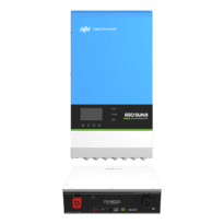 Conjunto Inversor + bateria - Potencia 5000W - 2 Entradas MPPT - Inversor, carregador e regulador - Bateria 5120Wh - Módulo de comunicação Wi-Fi