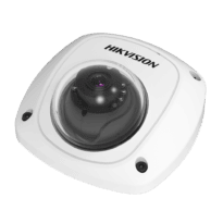 Hikvision Cámara Minidomo Móvil - 1080p (1920x1080) | Lente 3.6 mm - Conector de aviación antivibración de 4 pines - Audio | Micrófono - IR Alcance 20 m - Apta para interior