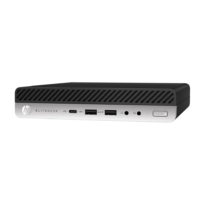 Computador HP EliteDesk 800 G4 Mini, perspetiva frontal